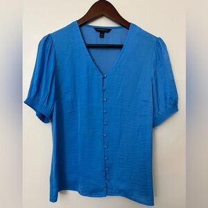 BANANA REPUBLIC button down cap sleeve blouse